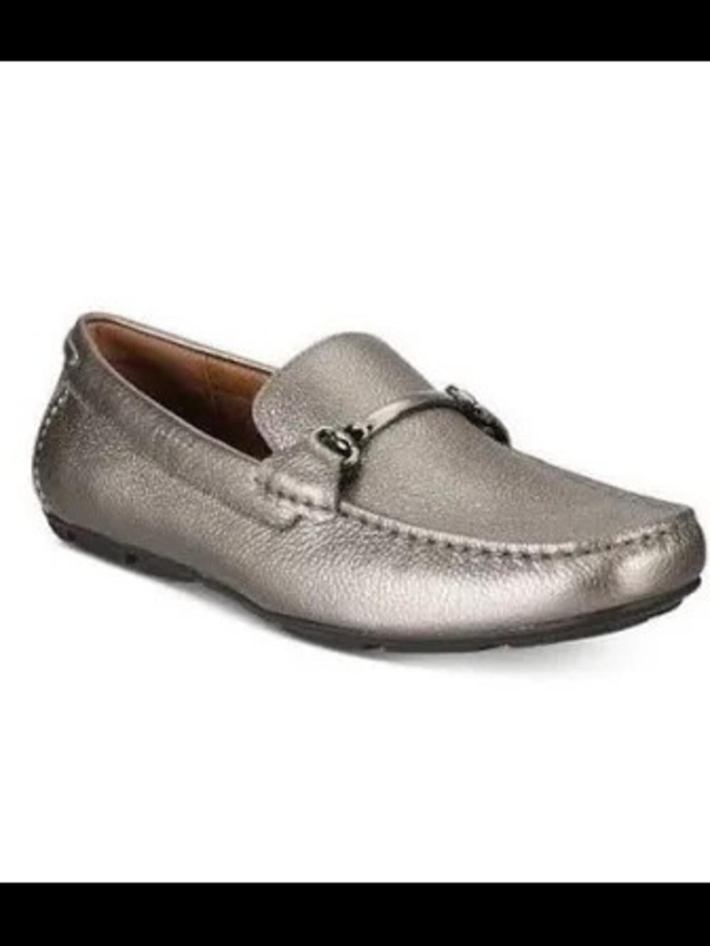 Alfani Men's Metallic Pewter Slip-On Loafers